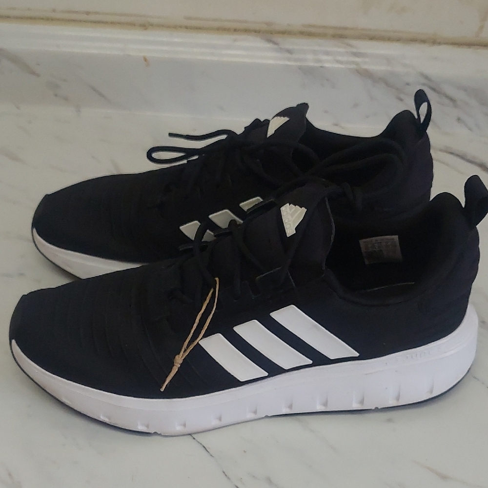 Adidas Black and White Sneakers size 12 worn once